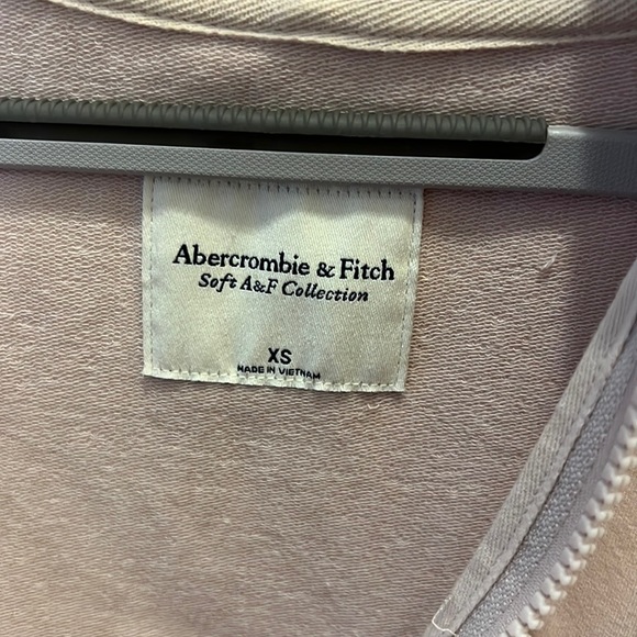 abercrombie & fitch Luxe Terry Wedge Full-Zip Sweatshirt, size XS - Picture 5 of 6